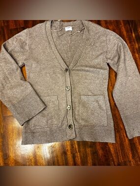 Cotton On Women's Taupe Button-Up V-Neck Cardigan Small like new